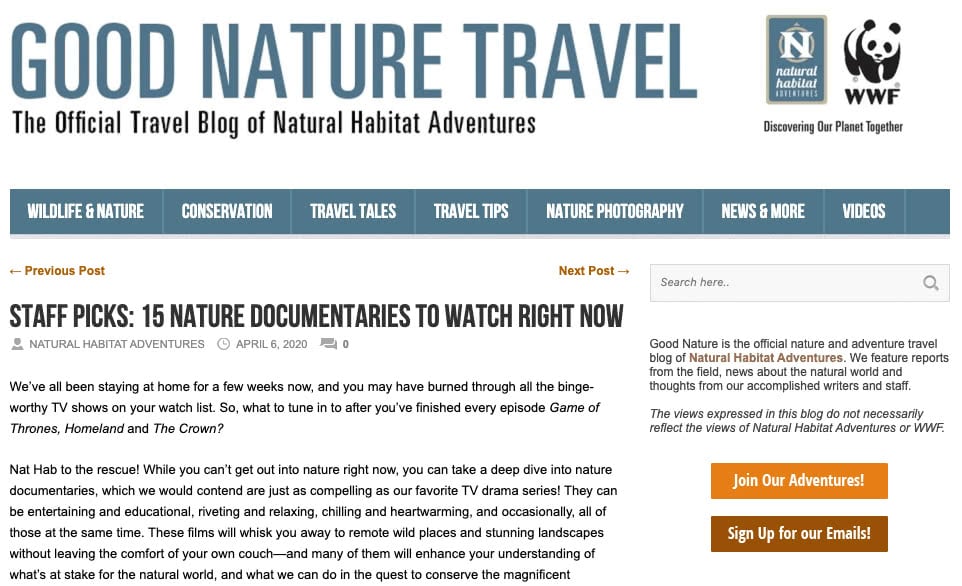 Good Nature Travel Blog