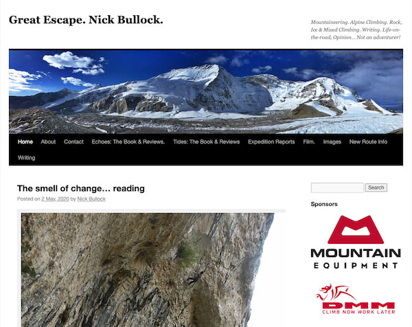 Nick Bullock Climber Blog