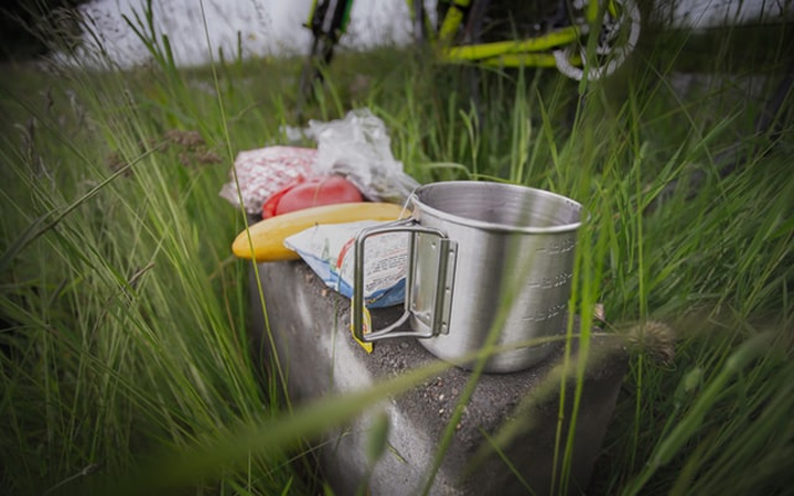Bike packing food cycling and camping
